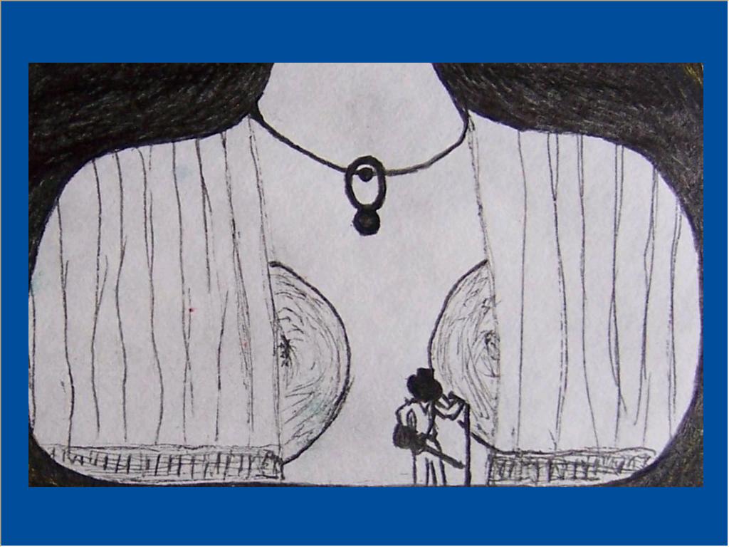 artwork depicting a musician on stage